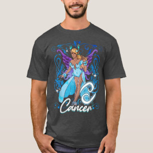 T-shirt Cancer Anime Anniversaire Fées Fées Cancer Black G
