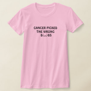 T-shirt Cancer Choisi Le Mauvais B**bs Drôle Cancer Du Sei
