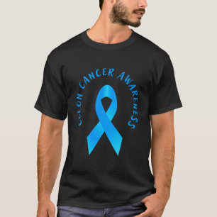 T-shirt Cancer colorectal du côlon sensibilisation mars bl