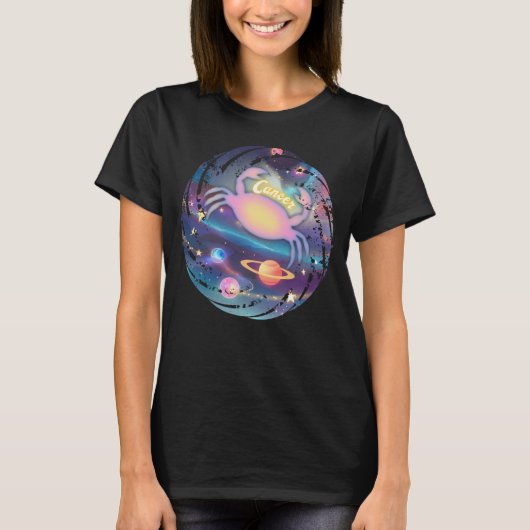 T-shirt Cancer crabe astrologie signe de naissance zodiaqu (Devant)