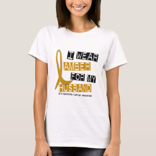 T-shirt CANCER d'ANNEXE je porte l'ambre pour mon mari 37