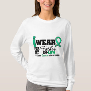 T-shirt Cancer de foie je porte le beau-père de vert vert