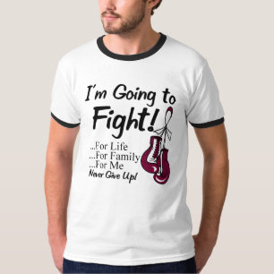 T-shirt Cancer de la gorge je vais combattre
