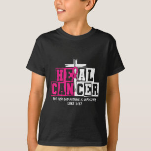 T-shirt Cancer de la guérison Jésus Christian Rose Cancer