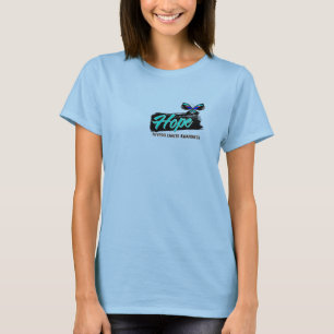T-shirt Cancer de la thyroïde de papillon de tatouage