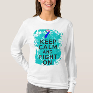 T-shirt Cancer de la thyroïde Garder son calme et se battr