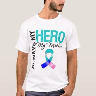 T-shirt Cancer de la thyroïde TOUJOURS MON HÉROS MA mèr