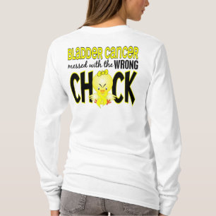 T-shirt Cancer de la vessie sali avec le poussin faux