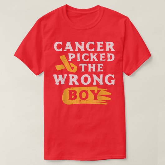 T-shirt Cancer De L'Enfance A Choisi Le Mauvais Garçon Sen (Design devant)