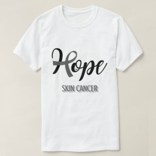 T-SHIRT CANCER DE L'ESPOIR/DE LA PEAU/ UNISEX