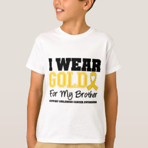 T-shirt Cancer d'enfance je porte le frère de ruban d'or