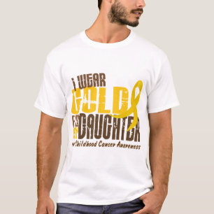 T-shirt Cancer d'enfance JE PORTE l'OR POUR MA FILLE 6,3