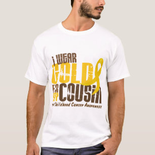T-shirt Cancer d'enfance JE PORTE l'OR POUR MON COUSIN 6,3