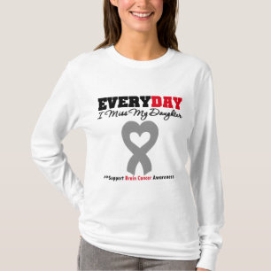 T-shirt Cancer du cerveau chaque Mlle My Daughter du jour