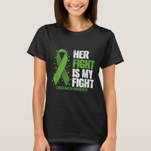 T-shirt Cancer du foie Sa lutte est mon combat Cancer du f