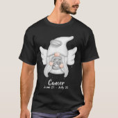 T-shirt Cancer du Gnome Astrologie Zodiaque Signal Angel U (Devant)