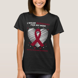 T-shirt Cancer du sang Je Porte Bourgogne Maman Myélome mu