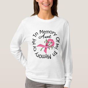 T-shirt Cancer du sein dans la mémoire de ma tante (ruban