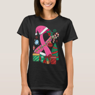 T-shirt Cancer du sein de Noël Pink Ribbon Cancer du sein