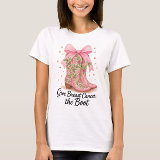 T-shirt Cancer du sein Donnez le coup de pied au cancer