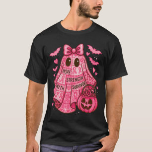 T-shirt Cancer du sein Espoir Force Foi Survivant Fantôme 