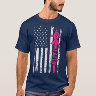 T-shirt Cancer du sein Faith Sensibilisation au cancer du