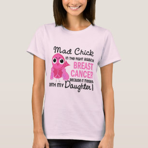 T-shirt Cancer du sein fou de fille du poussin 2