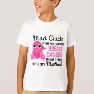 T-shirt Cancer du sein fou de mère du poussin 2