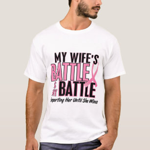 T-shirt Cancer du sein ma BATAILLE TROP 1 épouse