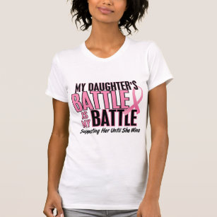 T-shirt Cancer du sein ma BATAILLE TROP 1 fille
