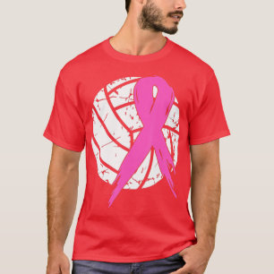T-shirt Cancer du sein Pink Ribbon Volleyball Sensibilisat