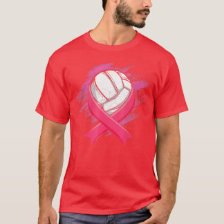 T-shirt Cancer du sein Pink Ribbon Volleyball Sensibilisat
