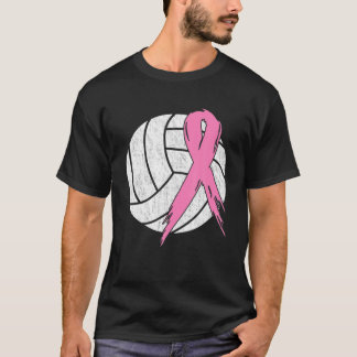T-shirt Cancer du sein Pink Ribbon Volleyball Sensibilisat