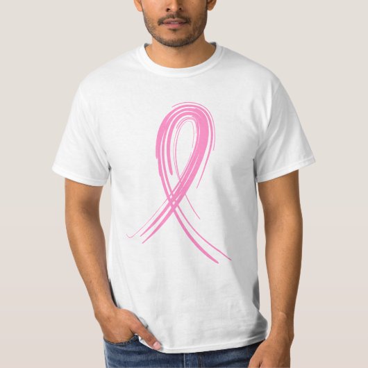 T-shirt Cancer du sein rose du ruban 2 (Devant)
