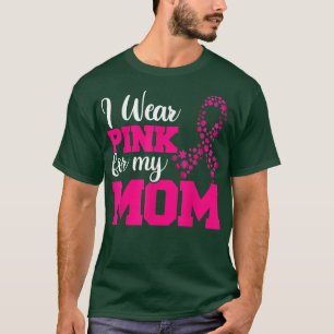 T-shirt Cancer Du Sein, Ruban Rose Je Porte Le Rose Pour M