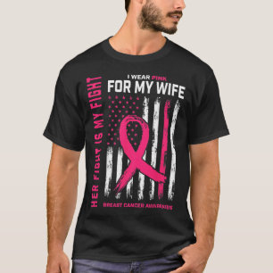 T-shirt Cancer du sein Sa lutte est ma lutte Je porte le W