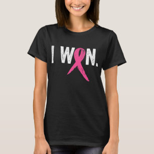 T-shirt Cancer du sein Survivant J'ai gagné le cancer du s