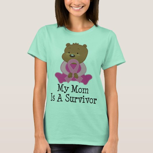 T-shirt Cancer du sein Survivant Maman (Devant)