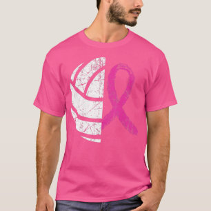 T-shirt Cancer du sein Volleyball rose ruban Sensibilisati