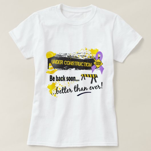 T-shirt Cancer en construction (Design devant)