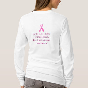 T-shirt Cancer Faith Dames Long Sleeve Hoody
