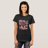 T-shirt Cancer Le Boot Westers Cowgirl Boots Cance du sein (Devant entier)