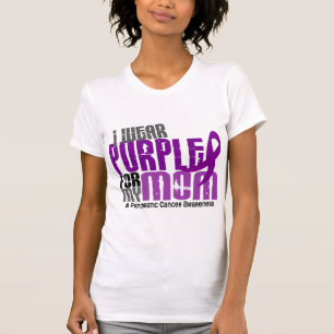 T-shirt Cancer pancréatique je porte le pourpre pour ma