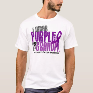 T-shirt Cancer pancréatique je porte le pourpre pour mon