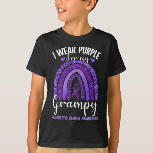 T-shirt Cancer Pancréatique Je Porte Violet Pour Ma Pluie