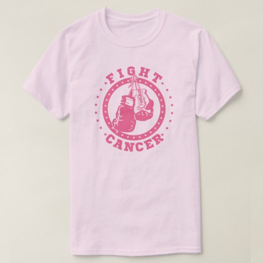 T-shirt Cancer rose de combat de gants de boxe (Design devant)