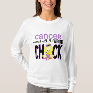 T-shirt Cancer sali avec le poussin faux