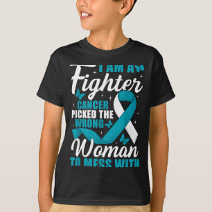 T-shirt Cancer Vérifié Mauvaise Femme Sensibilisation au C