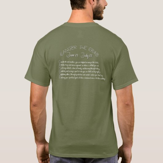 T-Shirt Cancer – Vert Armée (Dos)