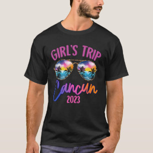 T-shirt Cancun 2023 Girls Trip Lunettes de soleil été Girl